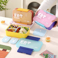 Dopamine Fashion Student Compartment Plastic Lunch Box Microwave Safe Office Worker Cafeteria Takeout Bento Food Container