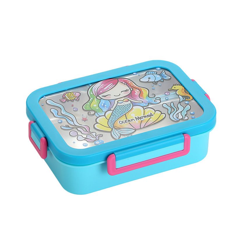Fiambrera Bento de acero inoxidable 304 al por mayor, fiambrera Bento apta para microondas, para estudiantes