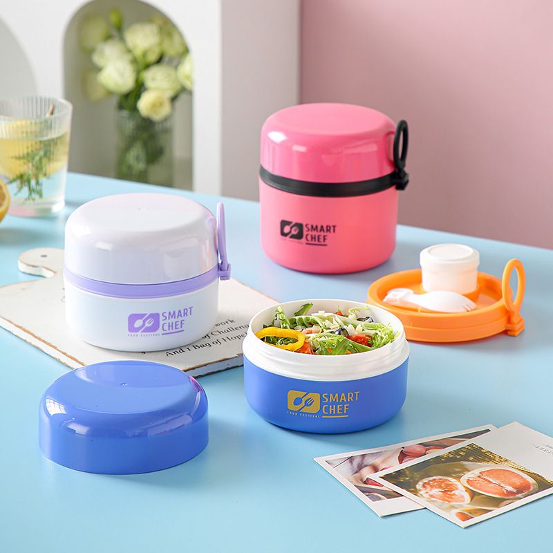 Fiambrera Bento de Acero Inoxidable 304 al por Mayor, con Tapa Contenedor Portátil para Preparar Comidas