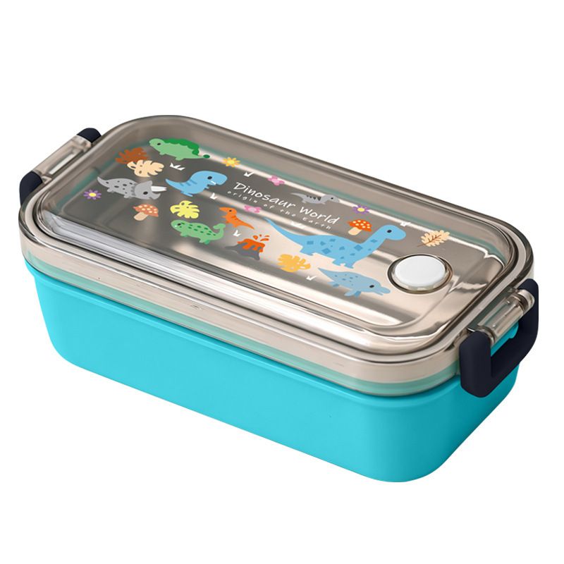 304 Stainless Steel Cartoon Lunch Box Student Cafeteria Lunch Box Kids Portable Small Bento Box Food Container