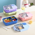 Cartoon Cute Student Lunch Box Compartment Large Capacity Sauce Box Tableware Meal Prep Lunch Box Microwave Safe