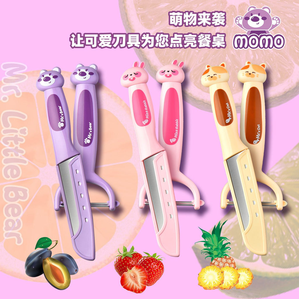 Pelador de acero inoxidable al por mayor, raspador de verduras de dibujos animados