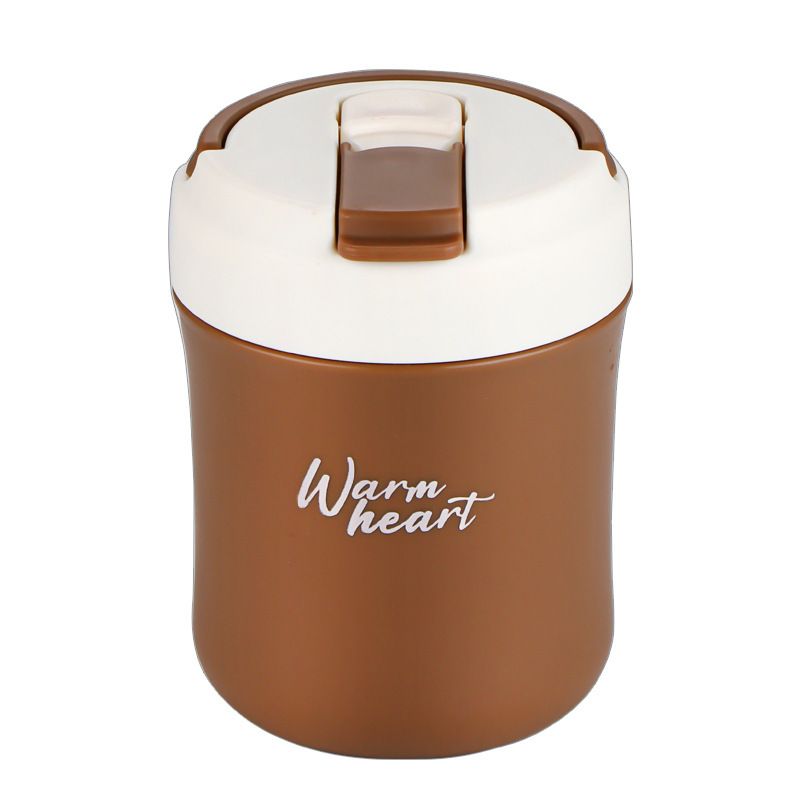 Cartoon Fashion Student Milk Cup Student 304 Stainless Steel Straw Cup Portable Stylish Water Cup