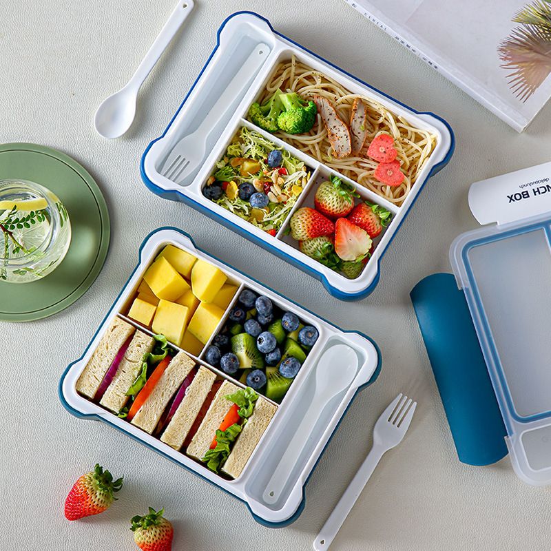 Fiambrera Bento de Plástico al por Mayor, para Viajes y Picnics