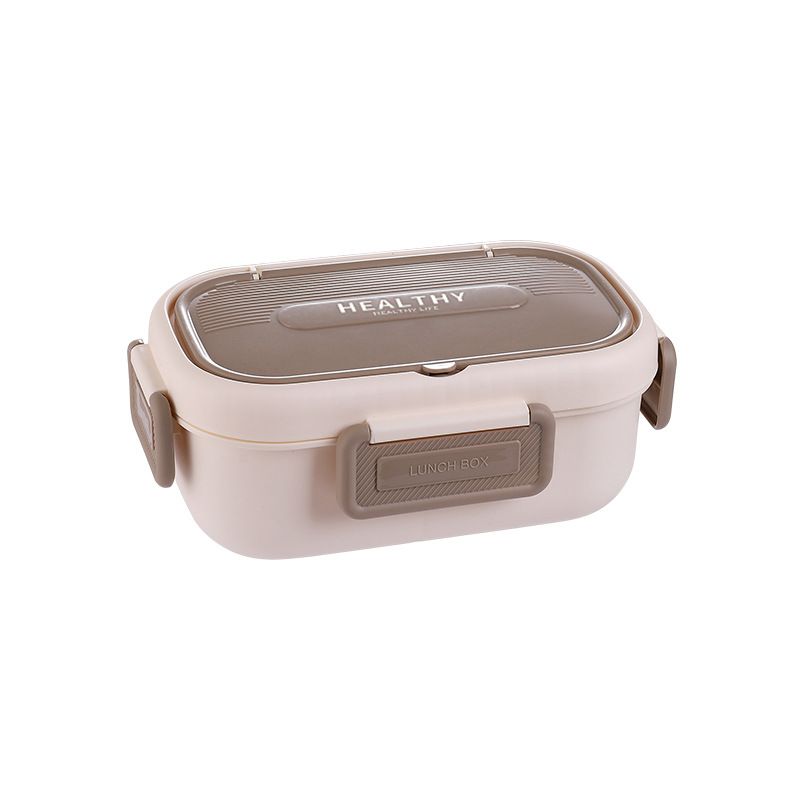 Office Worker Minimalist Buckle Plastic PP Compartment Lunch Box Student 304 Stainless Steel Lunch Box Food Container