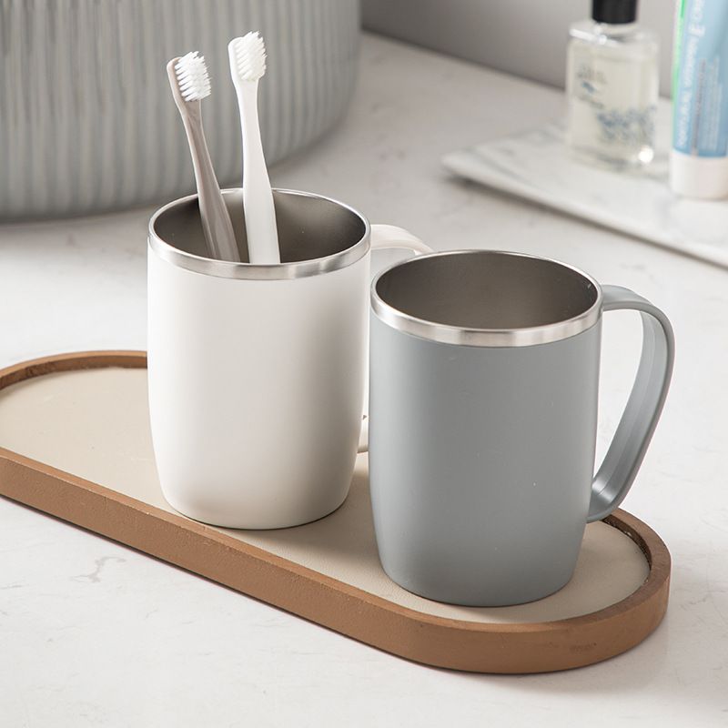 Japanese Style 304 Stainless Steel Household Drinking Cup Couple Wash Cup Minimalist Toothbrush Cup Gift