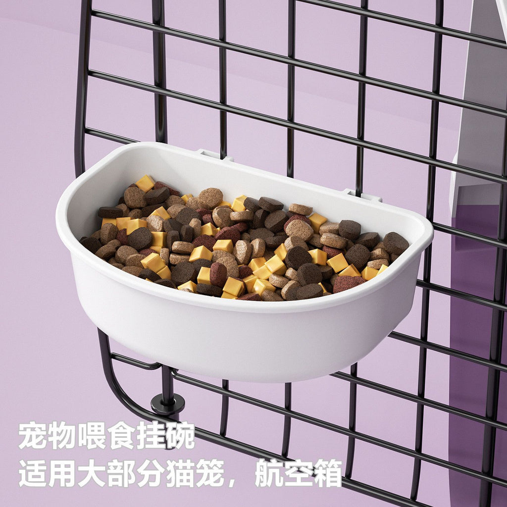 Pet Cat Cage Bowl Hanging Carrier Hanging Bowl Cat Bowl Dog Bowl Bird Bowl Anti-Spill Hanging Feeding Bowl Pet Supplies