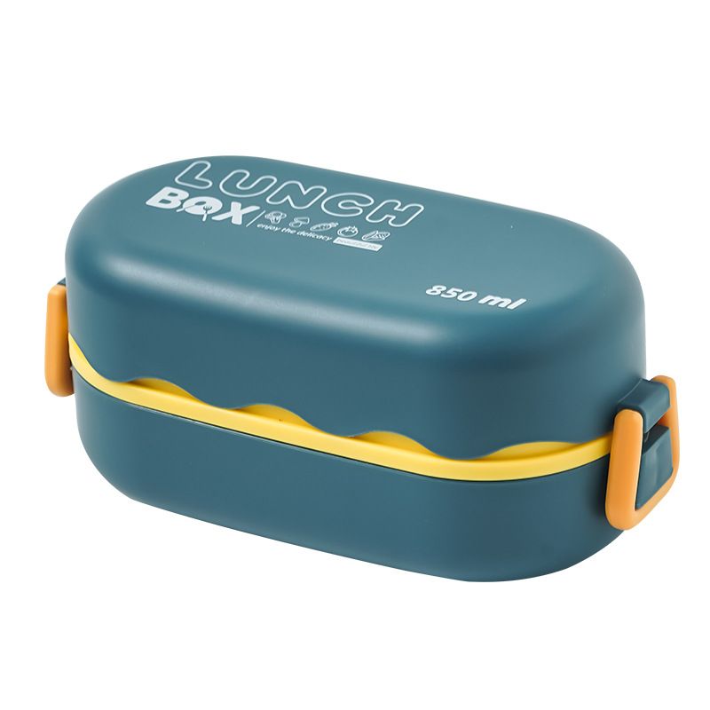 Food Lunchbox Student Double-Layer Plastic Compartment Lunch Box Lunch Bento Box