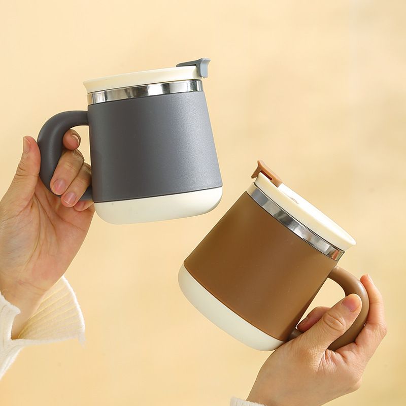 Minimalist 304 Stainless Steel with Tea Strainer Mug Office Worker Office with Lid Milk Tea Cup Student Breakfast Cup