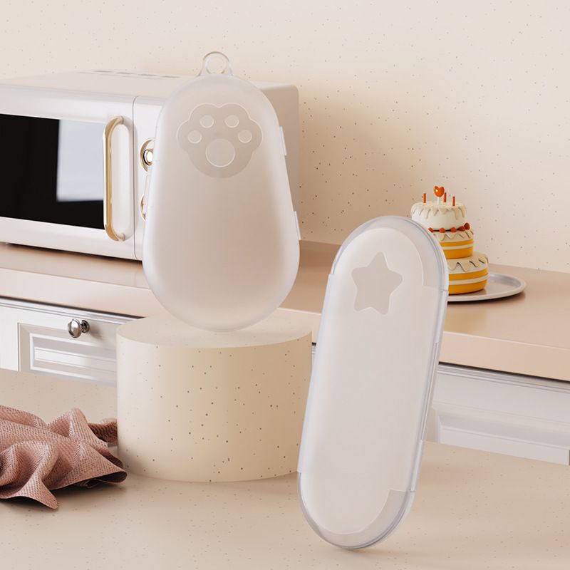 Cartoon Kids Tableware Kitchen Chopstick Box Spoon Box PP Portable Baby Training Chopsticks Storage Box with Lid