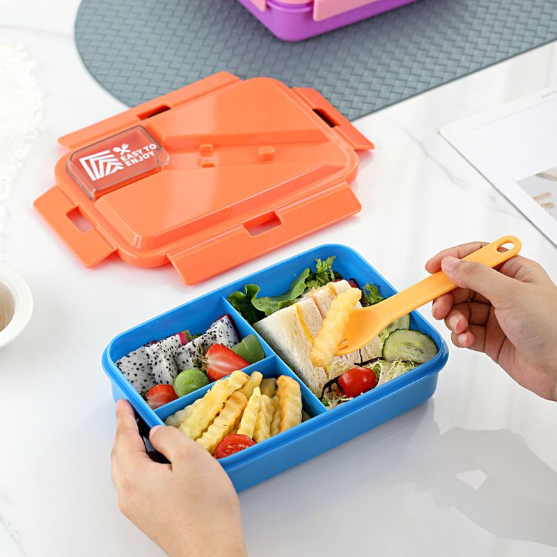Student Japanese Style Compartment Lunch Box Office Worker Microwave Safe Bento Box Large Capacity Food Container