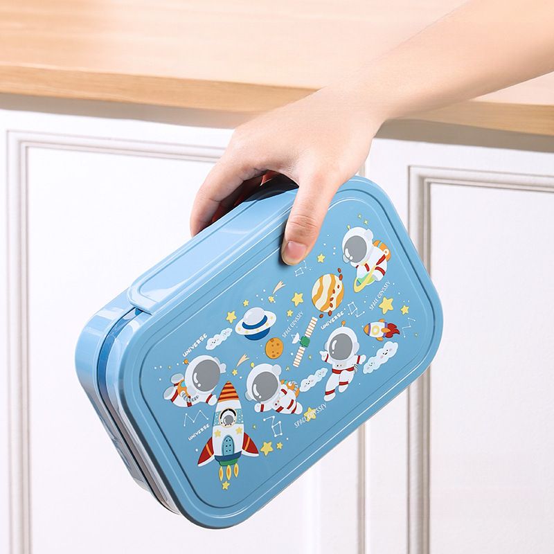 Japanese Style Kids Cartoon Large Capacity Lunch Box Student Microwave Safe Bento Box Food Container