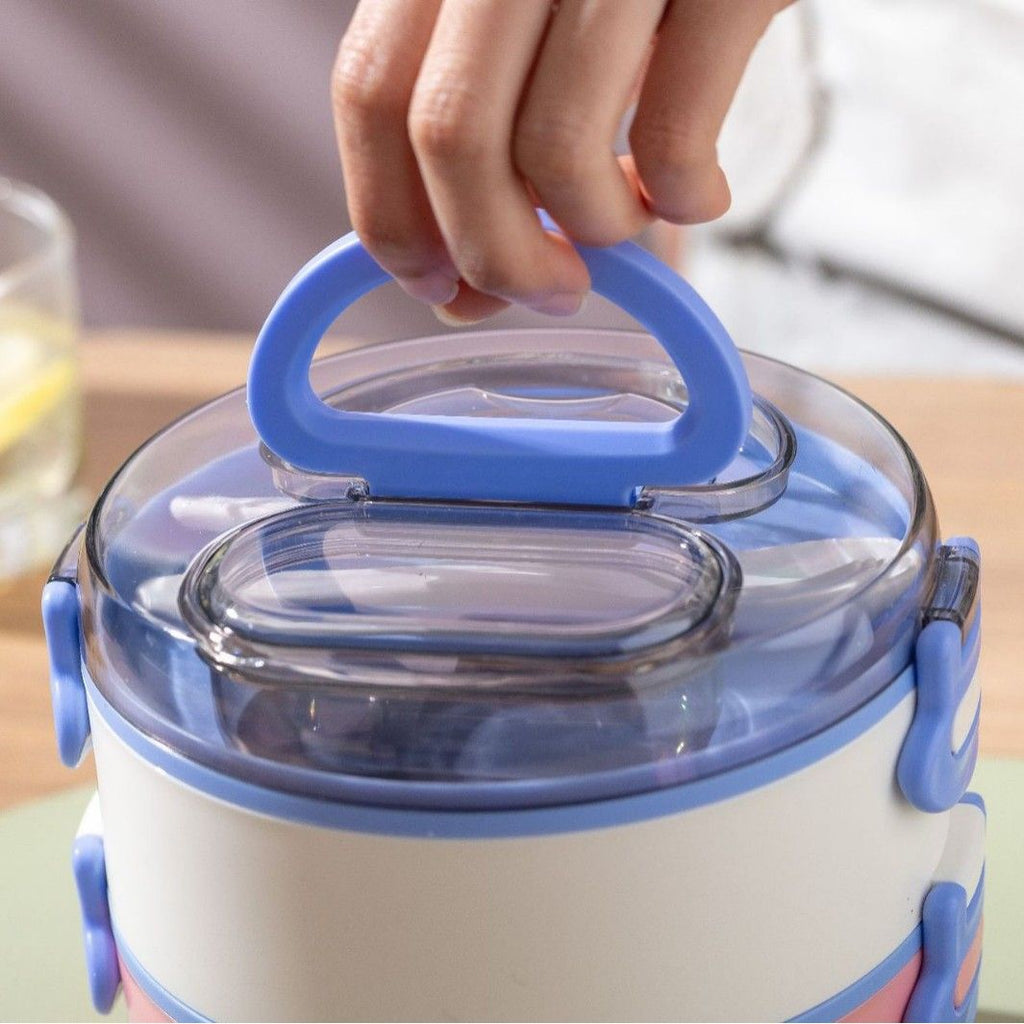 Fiambrera Bento de Plástico al por Mayor, Recipiente Portátil para Preparar Comidas