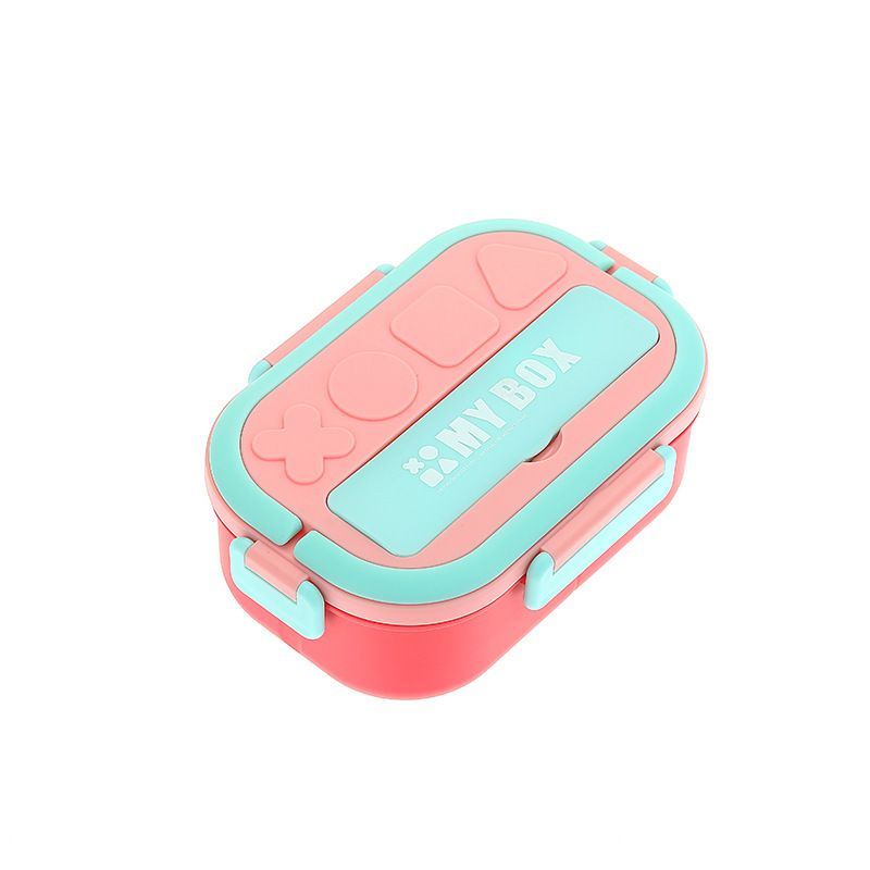 Kids Cartoon 304 Stainless Steel Compartment Lunch Box Student Portable Takeout Lunch Bento Box with Spoon and Fork
