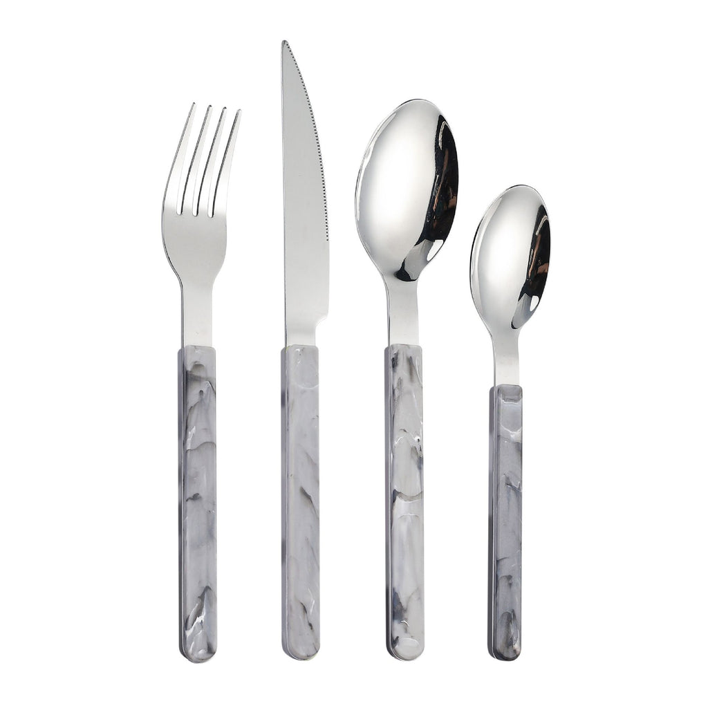 New Steak Knife and Fork Small Knife, Fork and Spoon Marble Pattern Spoon and Fork Stainless Steel Tableware Set