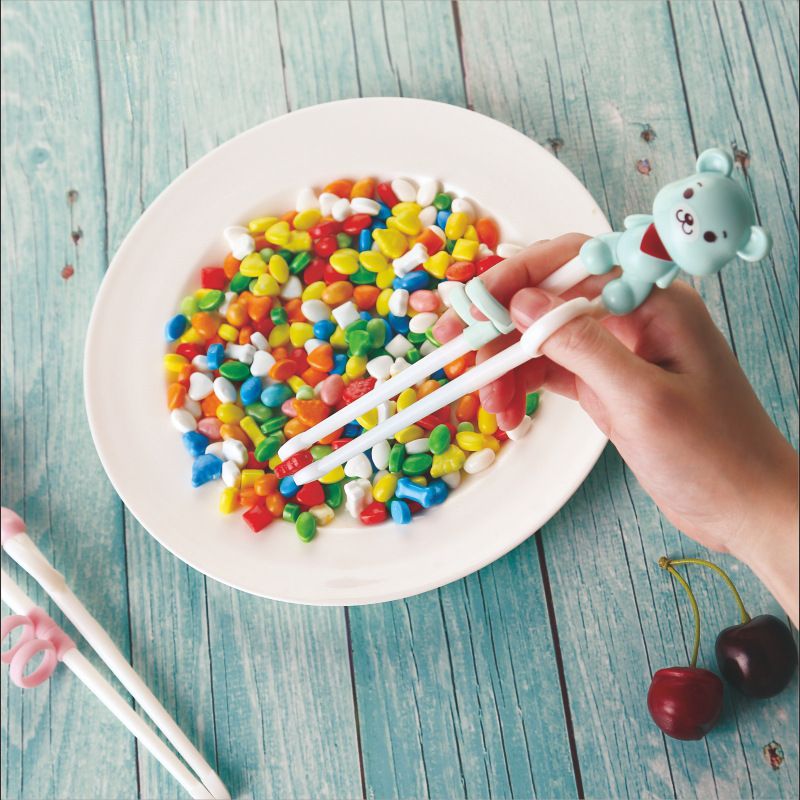 Training Chopsticks Kids Tableware Baby Training Feeding Baby Food Cartoon Plastic Chopsticks
