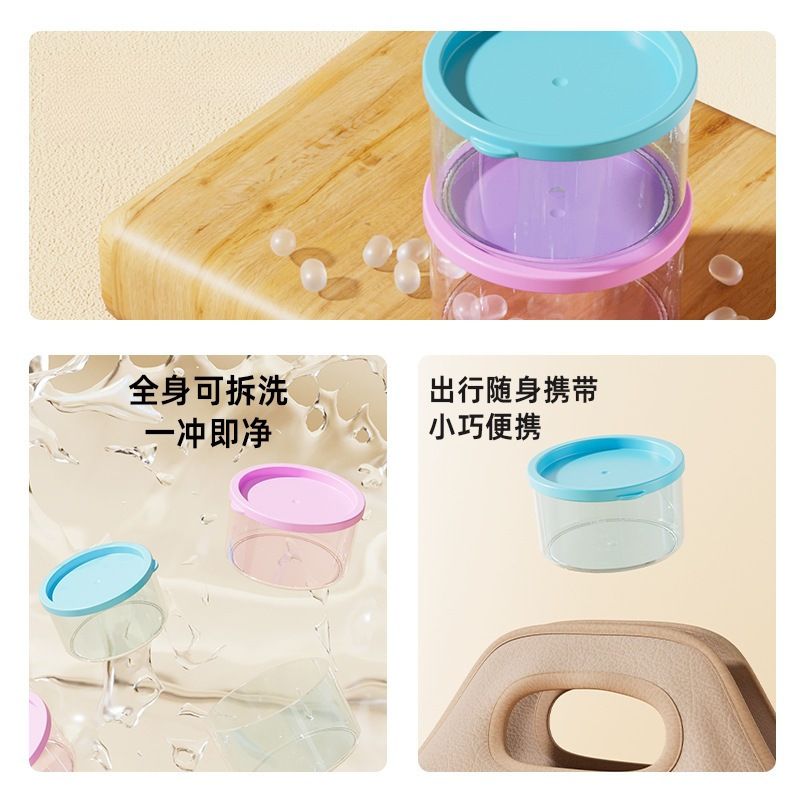 Minimalist Infant Baby Baby Food Box Round Freshness Box Kids Snack Sealed with Scale 4 pcs Set