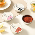 Household Cartoon 304 Stainless Steel Seasoning Box Camping Picnic Portable Pack Dipping Cup Round with Lid