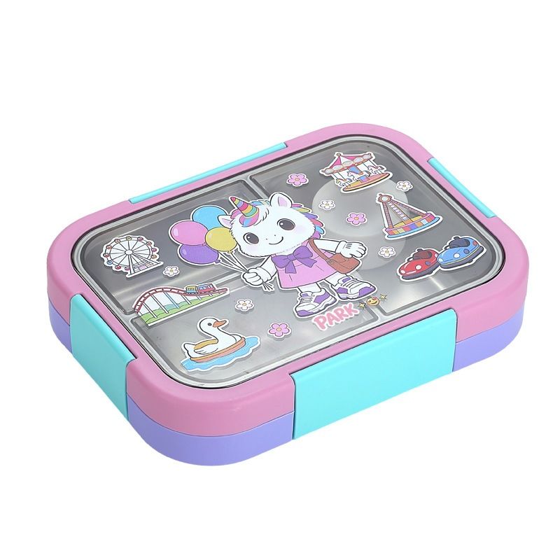 Fiambrera Bento de Acero Inoxidable al por Mayor, Recipiente Apilable para Alimentos