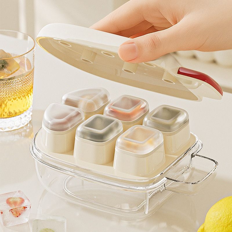 Bandeja de cubitos de hielo al por mayor con tapa, accesorio para bebidas de verano
