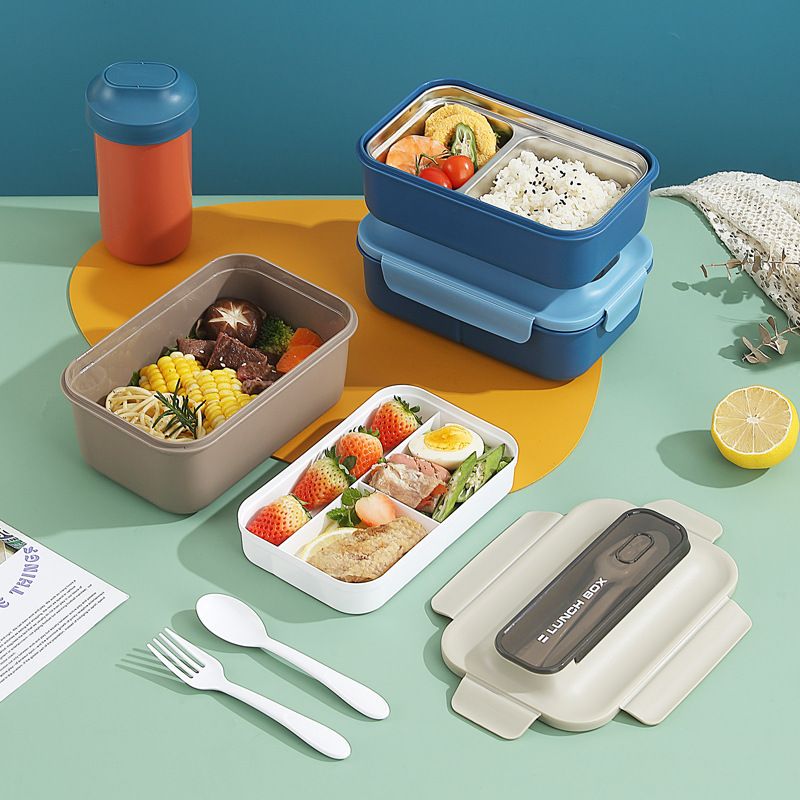 Fiambrera Bento de Acero Inoxidable 304 al por Mayor, Fiambrera Bento Apta para Microondas