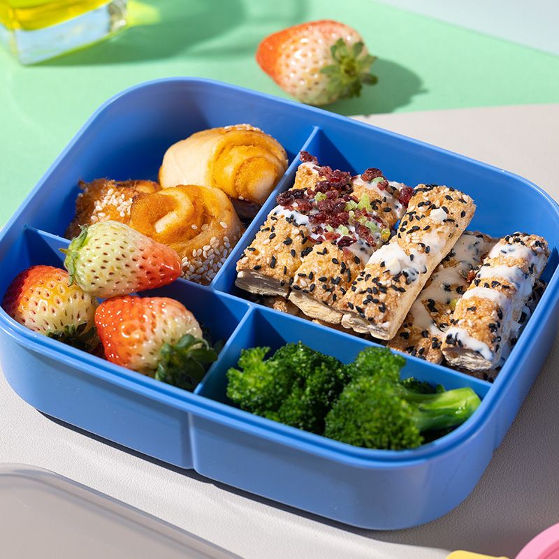 Fiambrera Bento de Plástico al Por Mayor, Envase Rectangular Portátil para Preparar Comidas