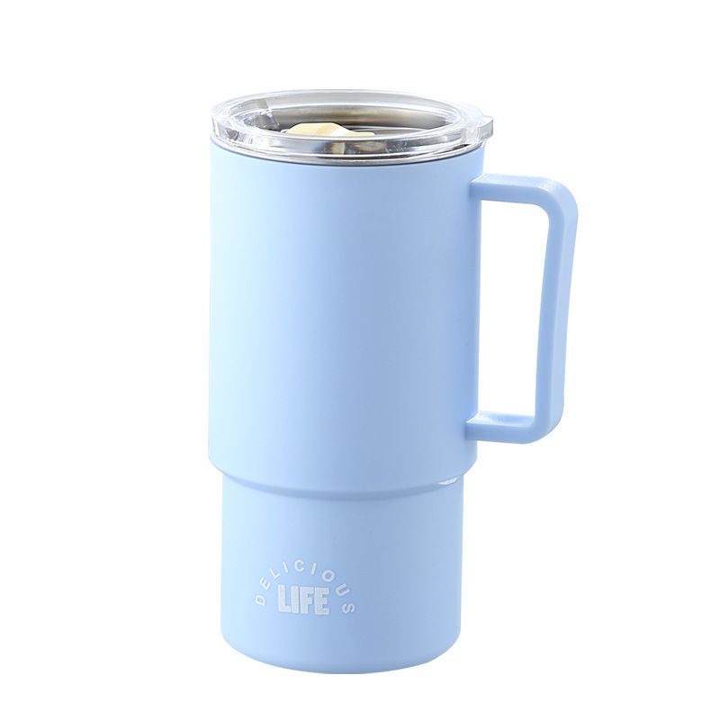 Stylish Light Luxury Office Worker Large Capacity 304 Stainless Steel Mug Student Milk Tea Cup with Lid