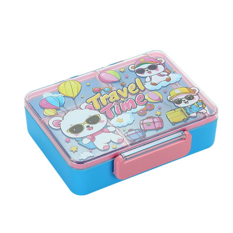 Student Cartoon Compartment Lunch Box Office Worker Lunch Bento Box Large Capacity Picnic Snack Food Container