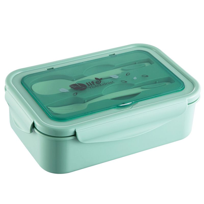 Student Minimalist Large Capacity Compartment Plastic Lunch Box Microwave Safe Cafeteria Takeout Lunch Bento Box