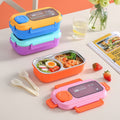 Student Minimalist 304 Stainless Steel Lunch Box Office Worker Portable Cafeteria Takeout Lunch Bento Box Sauce Box