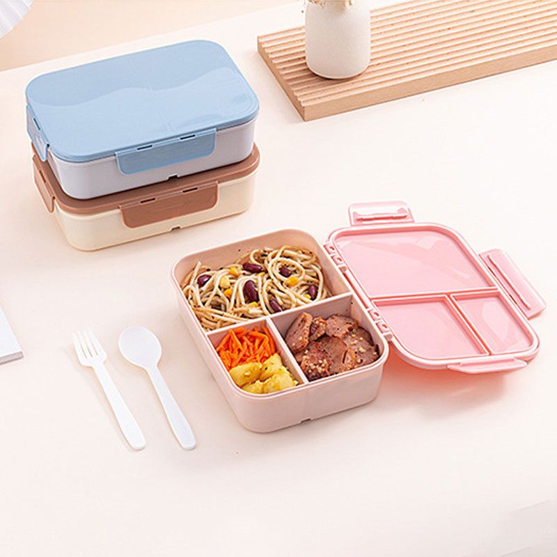 Fiambrera Bento al por mayor, recipiente hermético para el almuerzo, minimalista
