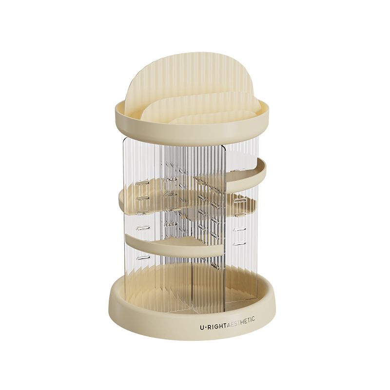 Girls Dorm Multi-Layer Rotating Cosmetic Rack Household Desktop Transparent Organizer Rack Skincare Storage Box
