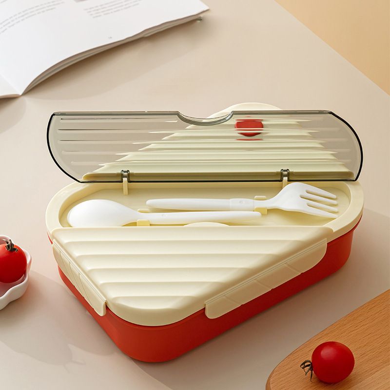 Student Rectangular Minimalist Compartment 304 Stainless Steel Lunch Box with Cutlery Office Worker Lunch Box Bento Box
