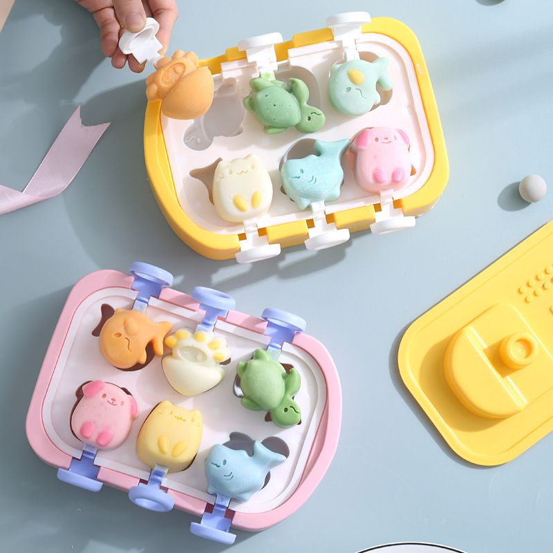 Bandeja de hielo de silicona al por mayor, herramienta de hielo para niños DIY