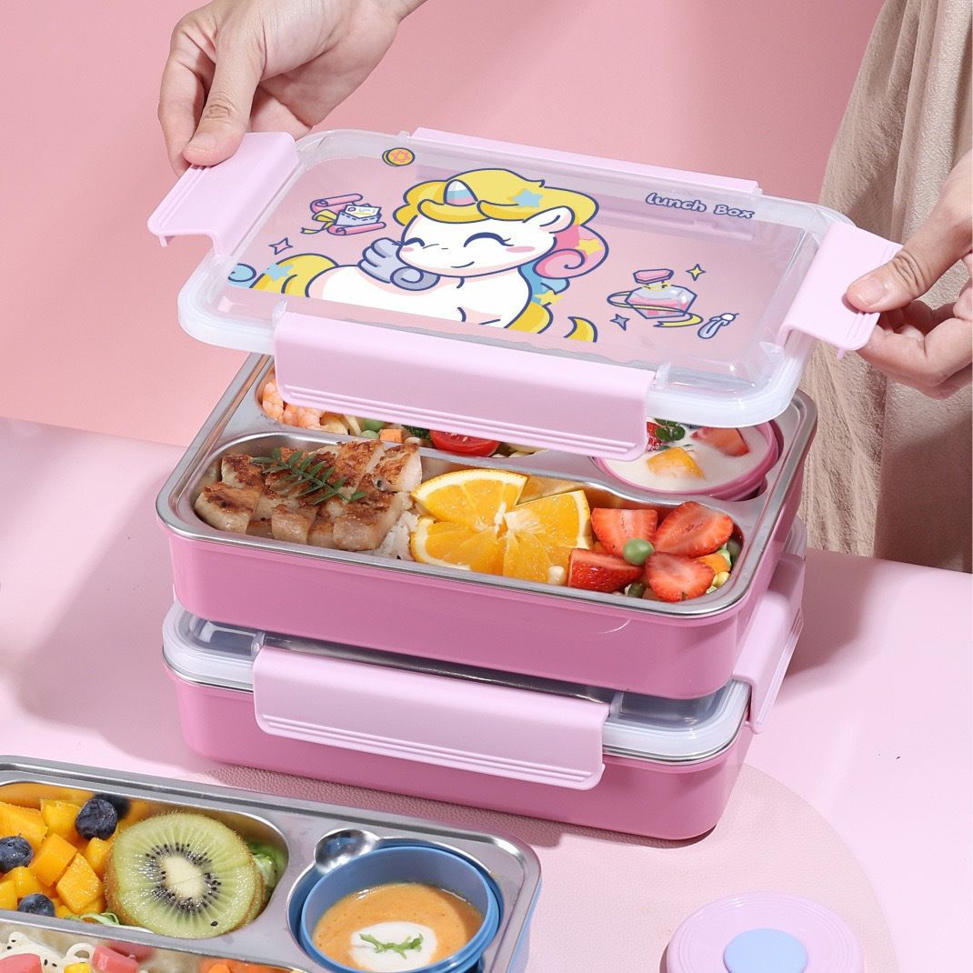 Fiambrera Bento de Acero Inoxidable 304 al por mayor, para Viajes y Picnics