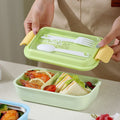 Fiambrera Bento de acero inoxidable 304 al por mayor, recipiente portátil para preparación de comidas