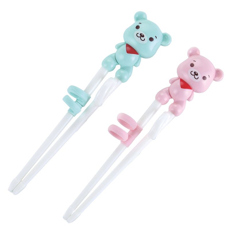 Training Chopsticks Kids Tableware Baby Training Feeding Baby Food Cartoon Plastic Chopsticks
