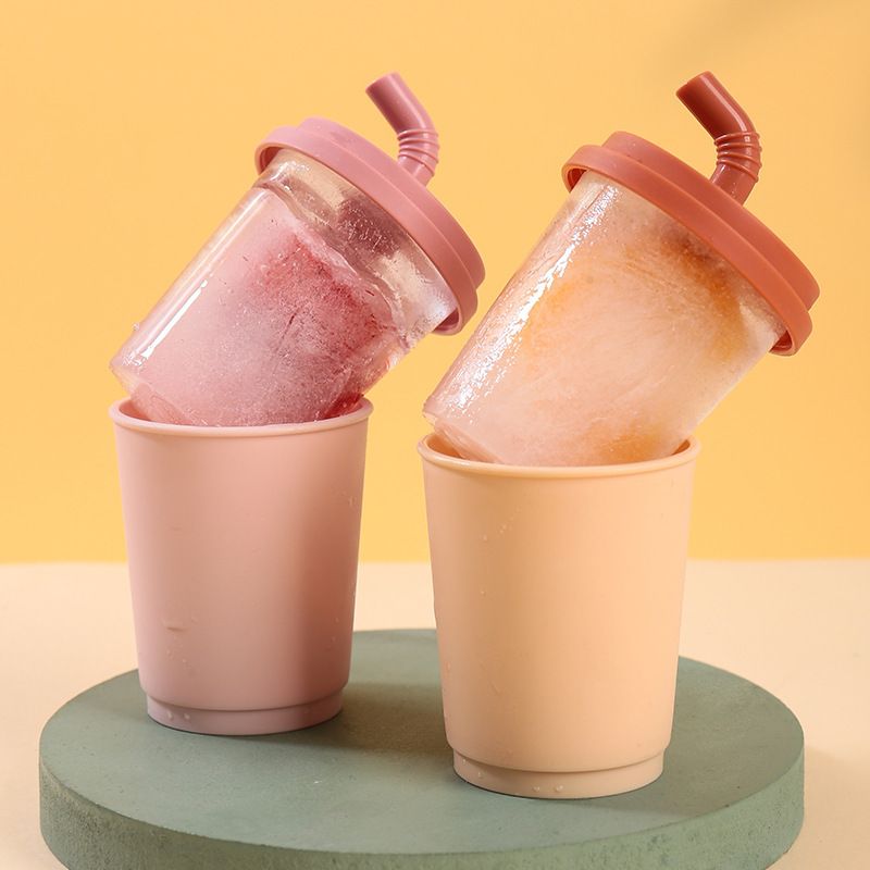 Student Milk Tea Cup Ice Tray Popsicle Mold Creative 6-Grid Bell Pepper Popsicle Mold Household diy 6-Grid Ice Mold