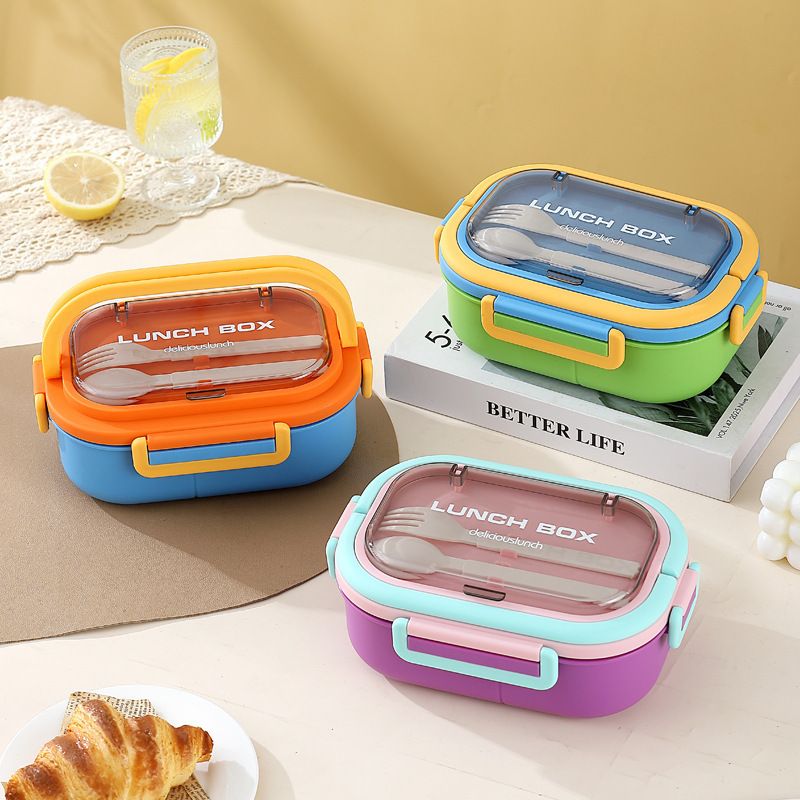 Caja de almuerzo bento de PP de grado alimenticio al por mayor, con compartimentos