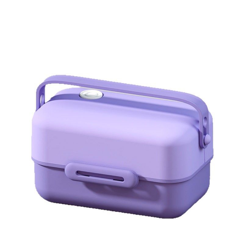 Fiambrera Bento de PP+TPR al por mayor, con asa, recipiente portátil para preparar comidas