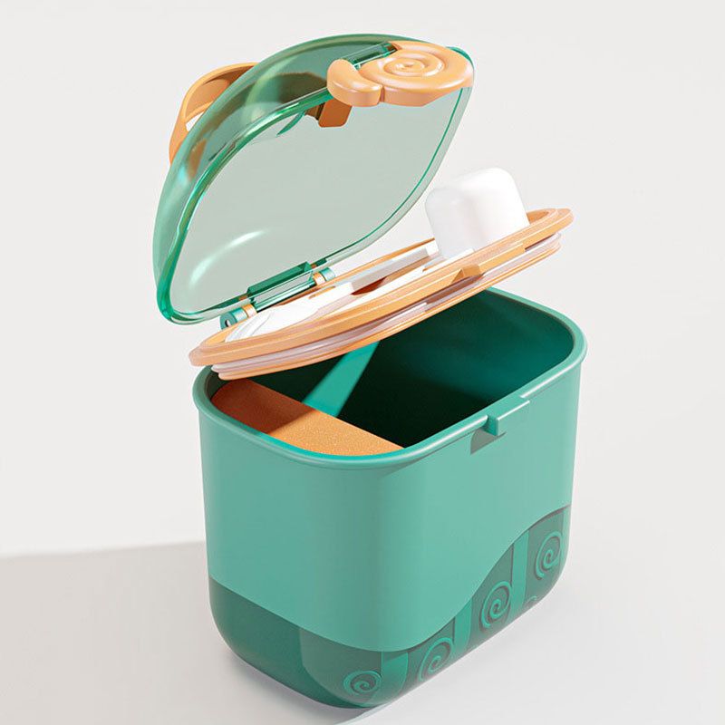 Baby Kids Portable Outdoor Milk Powder Box Infant Baby Food Box Rice Cereal Storage Box Large Capacity Dispensing Box with Spoon