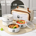 Fiambrera Bento de Acero Inoxidable 304 al por Mayor, Recipiente Apilable para Alimentos, de Dibujos Animados
