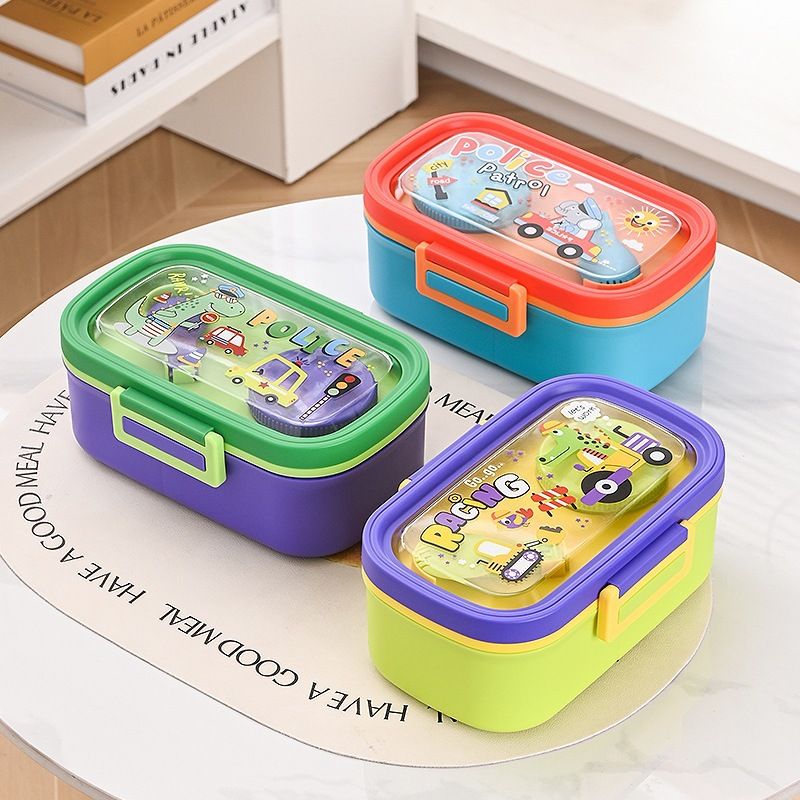 Fiambrera Bento de acero inoxidable 304 al por mayor, recipiente portátil para preparar comidas