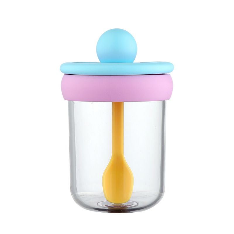 Minimalist Student Oatmeal Cup with Spoon Milkshake Cereal Milk Cup Outdoor Portable Salad Cup with Handle