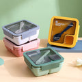 Minimalist Student Compartment Lunch Box Microwave Safe Office Worker Lunch Bento Box Tableware Set