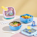 Cartoon 304 Stainless Steel Kids Baby Food Bowl Portable Removable Baby Feeding Tableware Set Eating Bowl with Lid