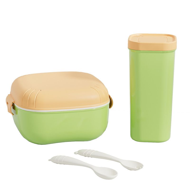 Kids Water Cup Lunch Box Set Microwave Safe Travel Snack Food Container Student Bento Box Freshness Box