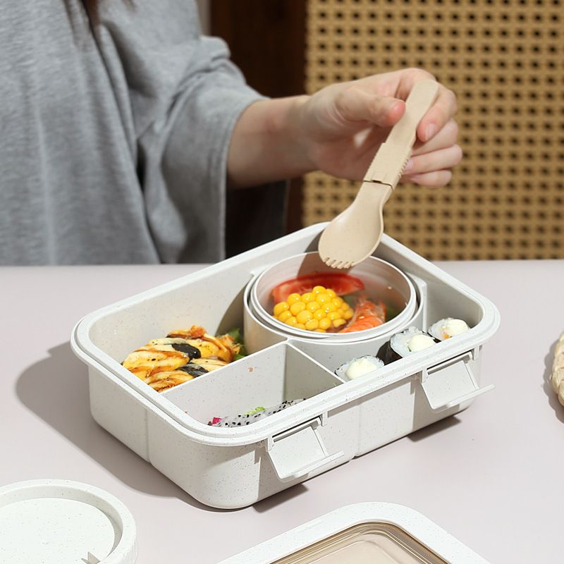 Fiambrera Bento de Silicona al por Mayor, Apta para Microondas para Niños y Estudiantes