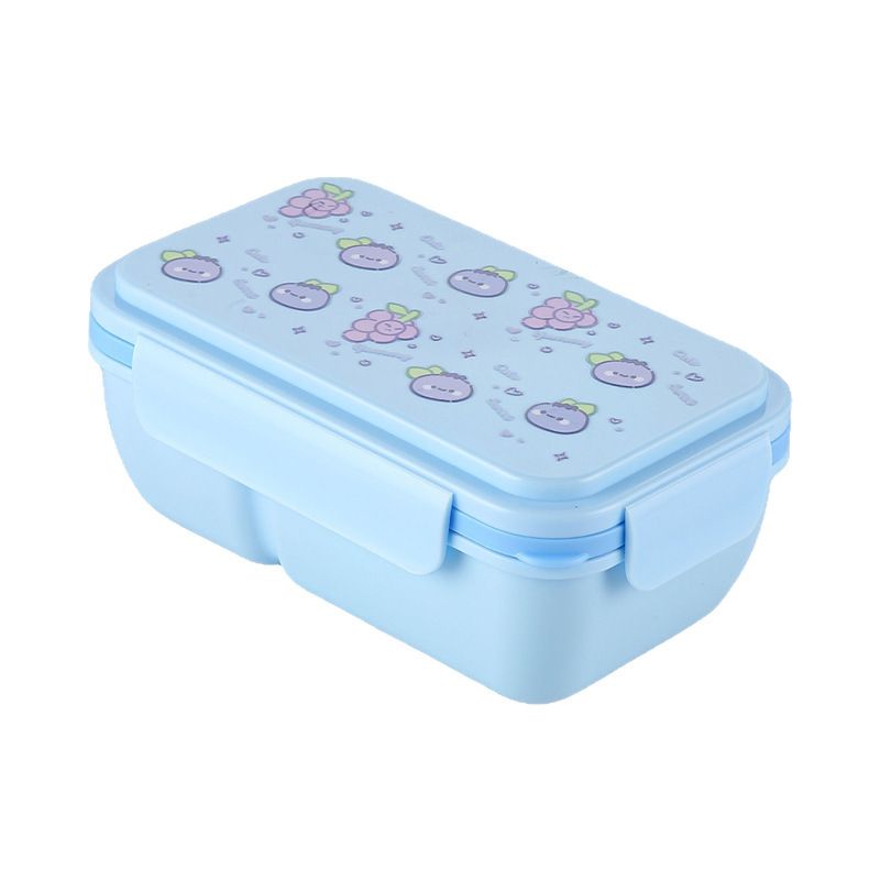 Cute INS Style Student Compartment Rectangular Lunch Box Candy Color Lunch Bento Box Microwave Safe Food Container