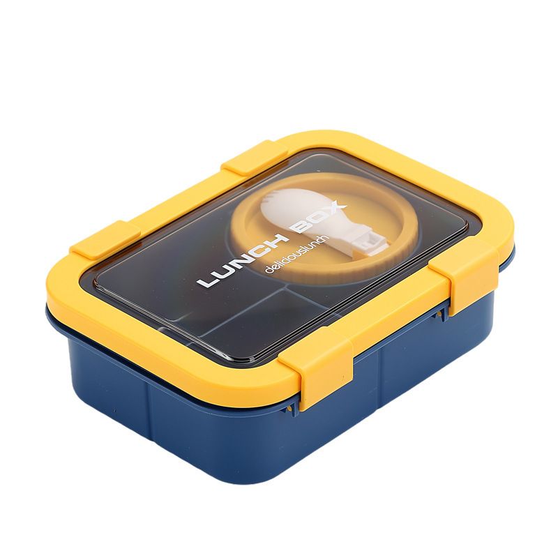 Student Minimalist Compartment Plastic Lunch Box Soup Bowl Office Worker Microwave Safe Lunch Box Food Container